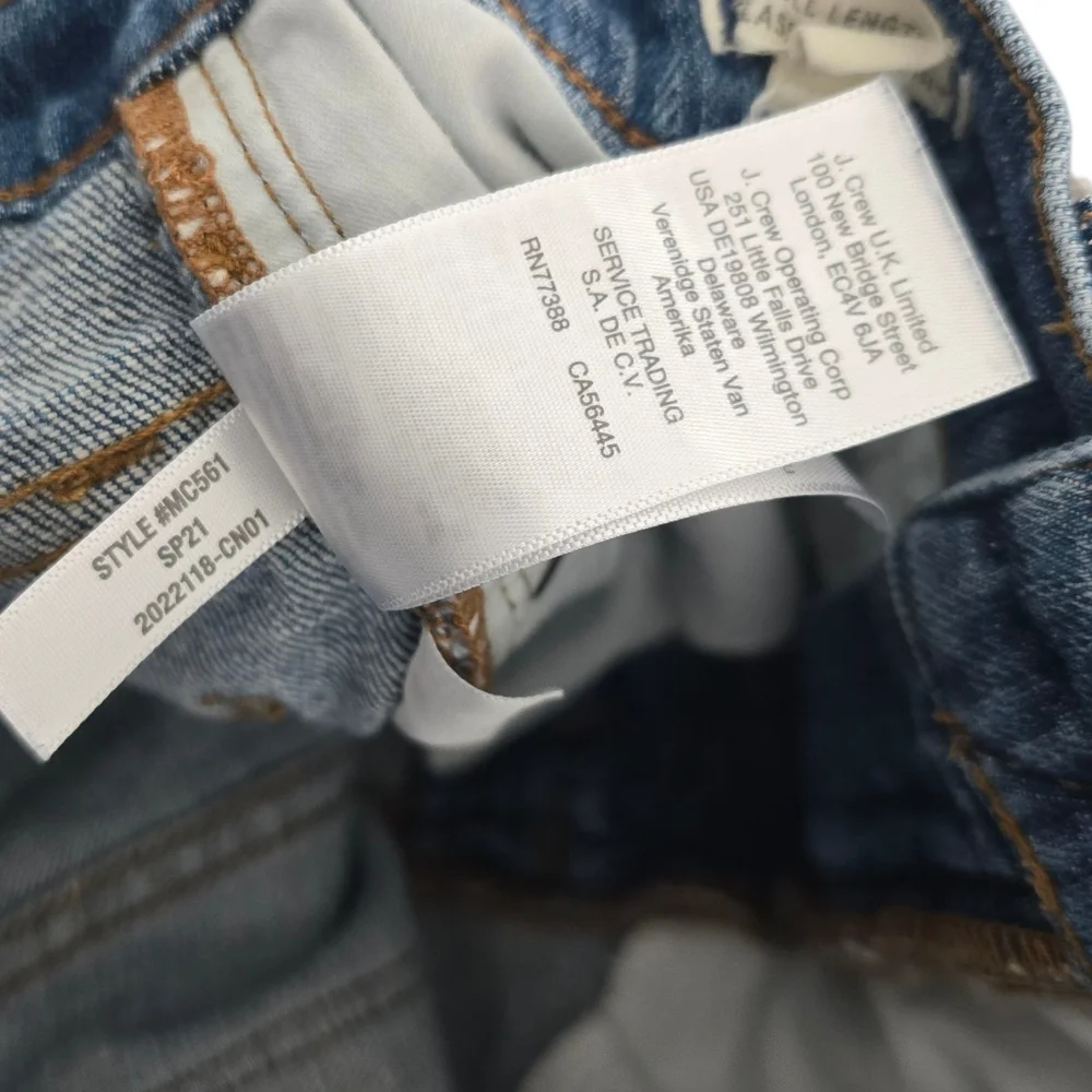 Madwell Womens Full Lenght Classic Straight Light Wash Jeans Size 25